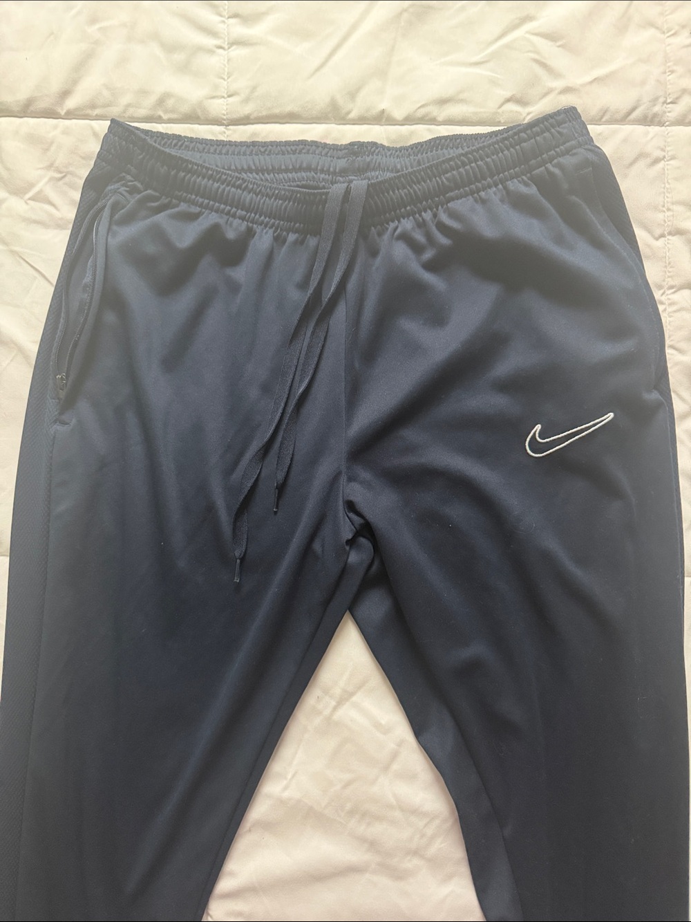 Nike Women’s Navy Blue Jogger Sweatpants with White Swoosh